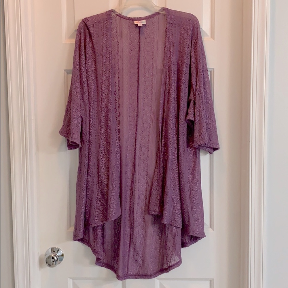 Lilac LuLaRoe Lace Lindsay Cardigan